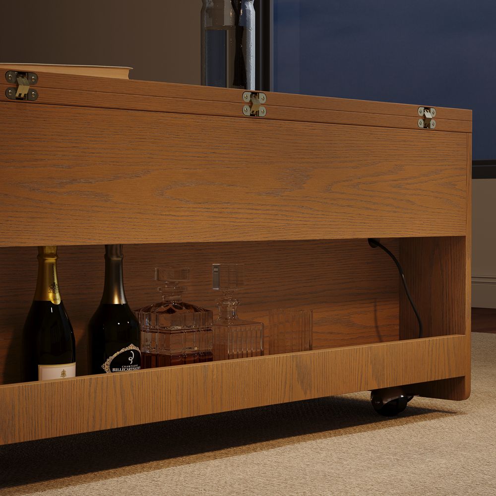 Lift top Walnut Color Plywood Coffee Tables