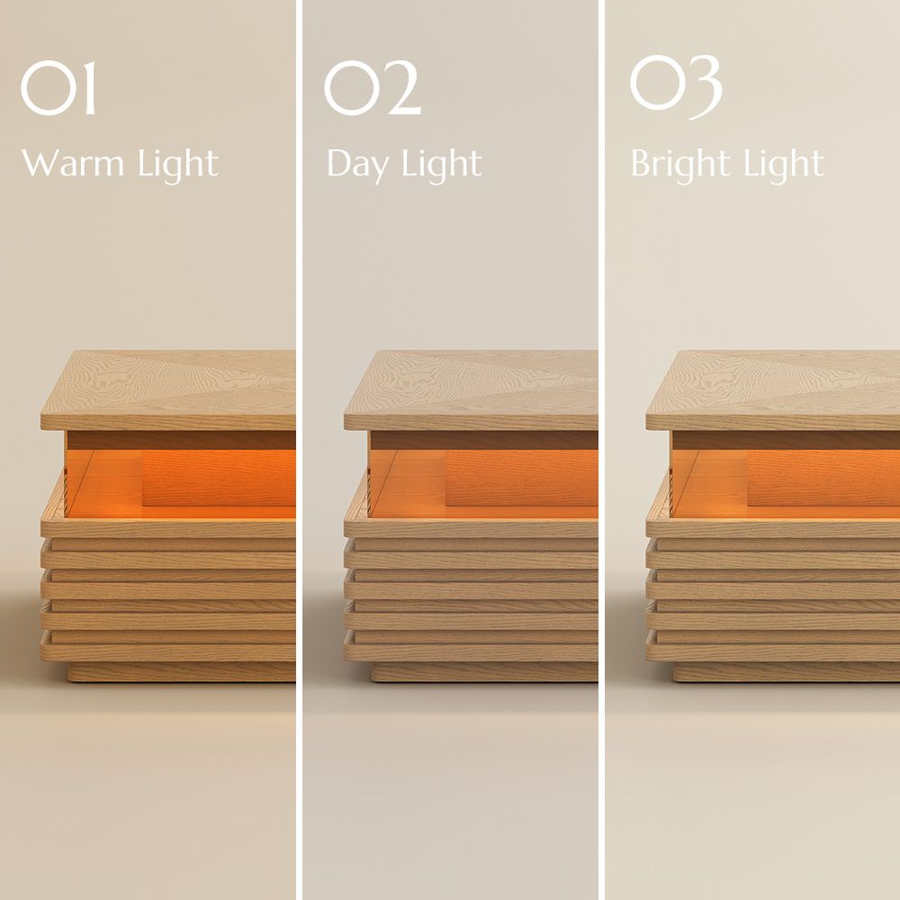 Mid Century Modern Oak Engineered Wood Coffee Tables