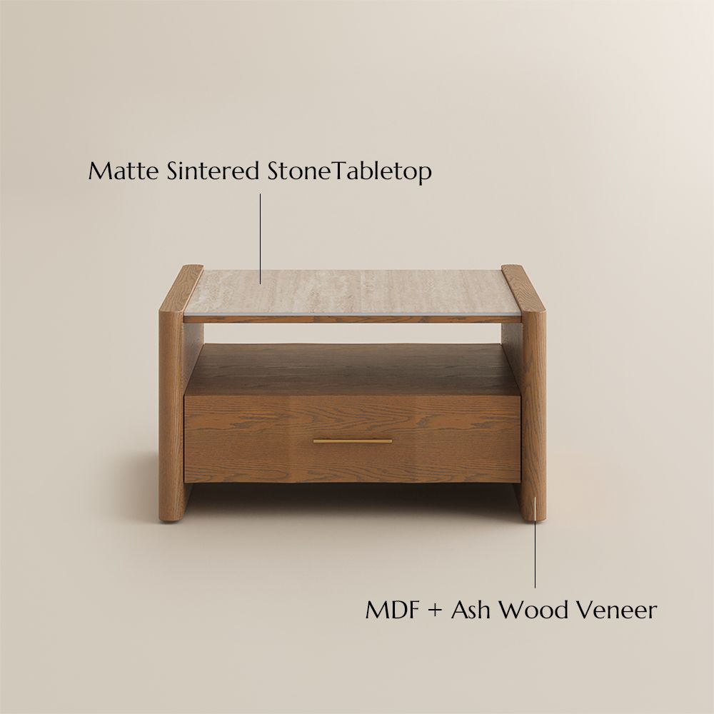 with Storage Walnut Color Engineered Wood Coffee Tables