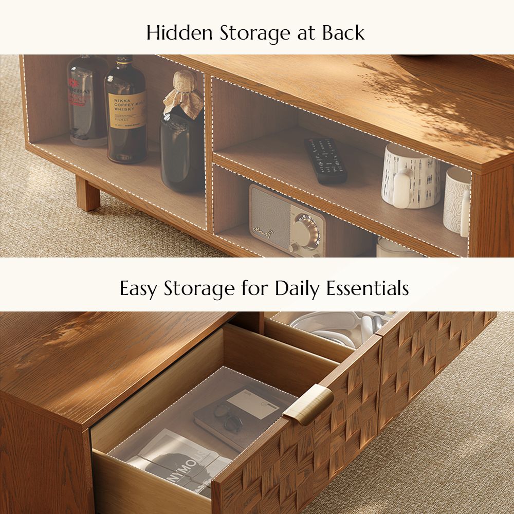 with Storage Walnut Color Engineered Wood Coffee Tables