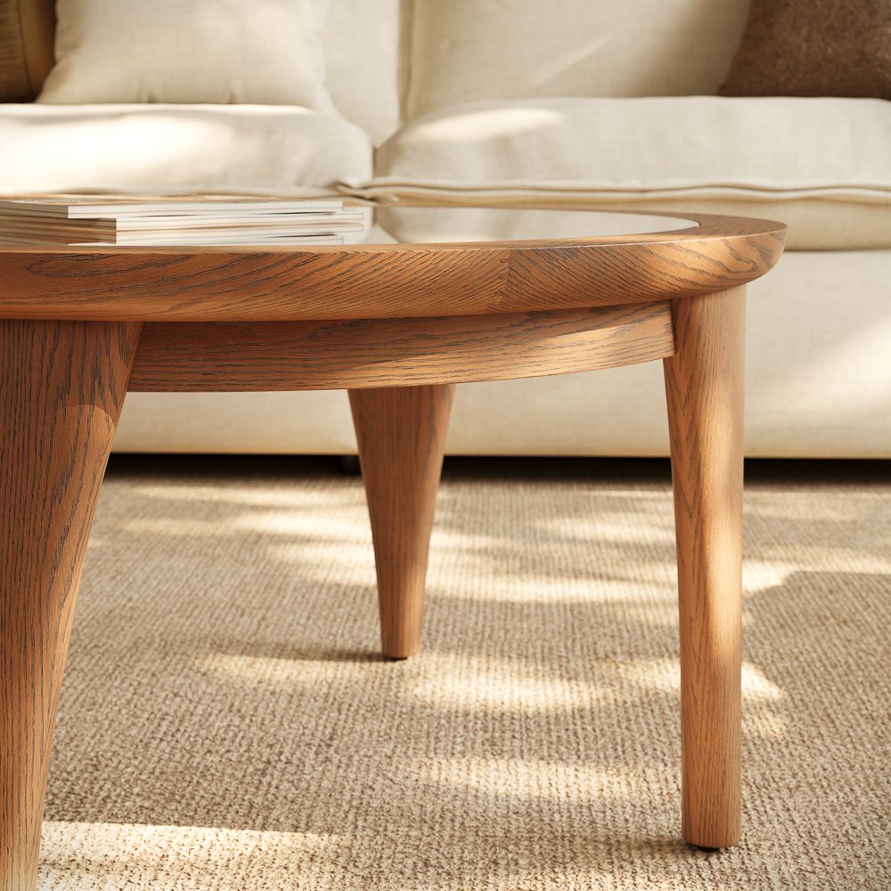 Ash Wood Walnut Color Ash Wood Coffee Tables