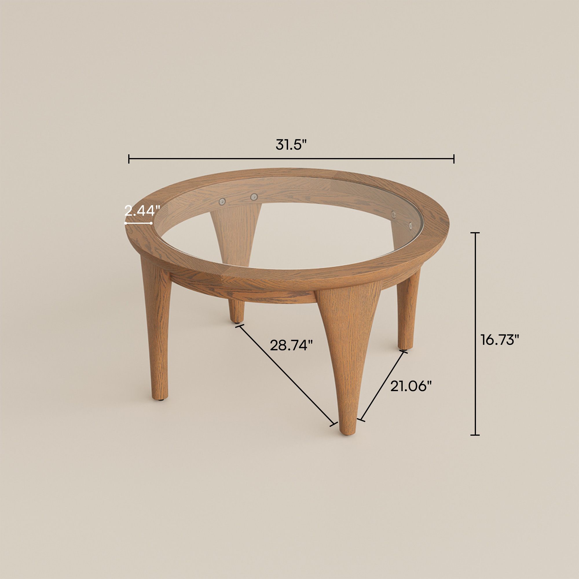 Ash Wood Walnut Color Ash Wood Coffee Tables