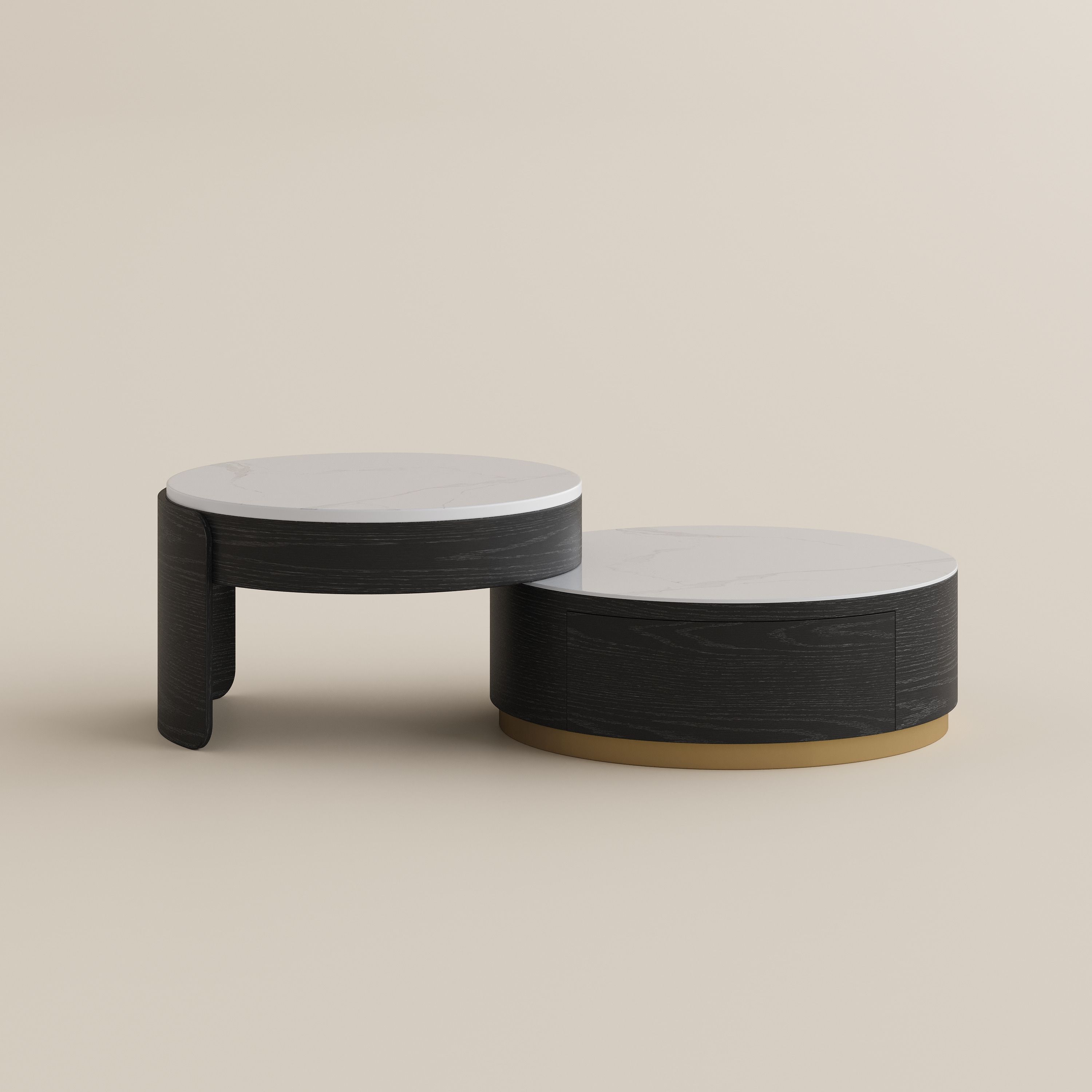 Black Smoky MDF Coffee Tables
