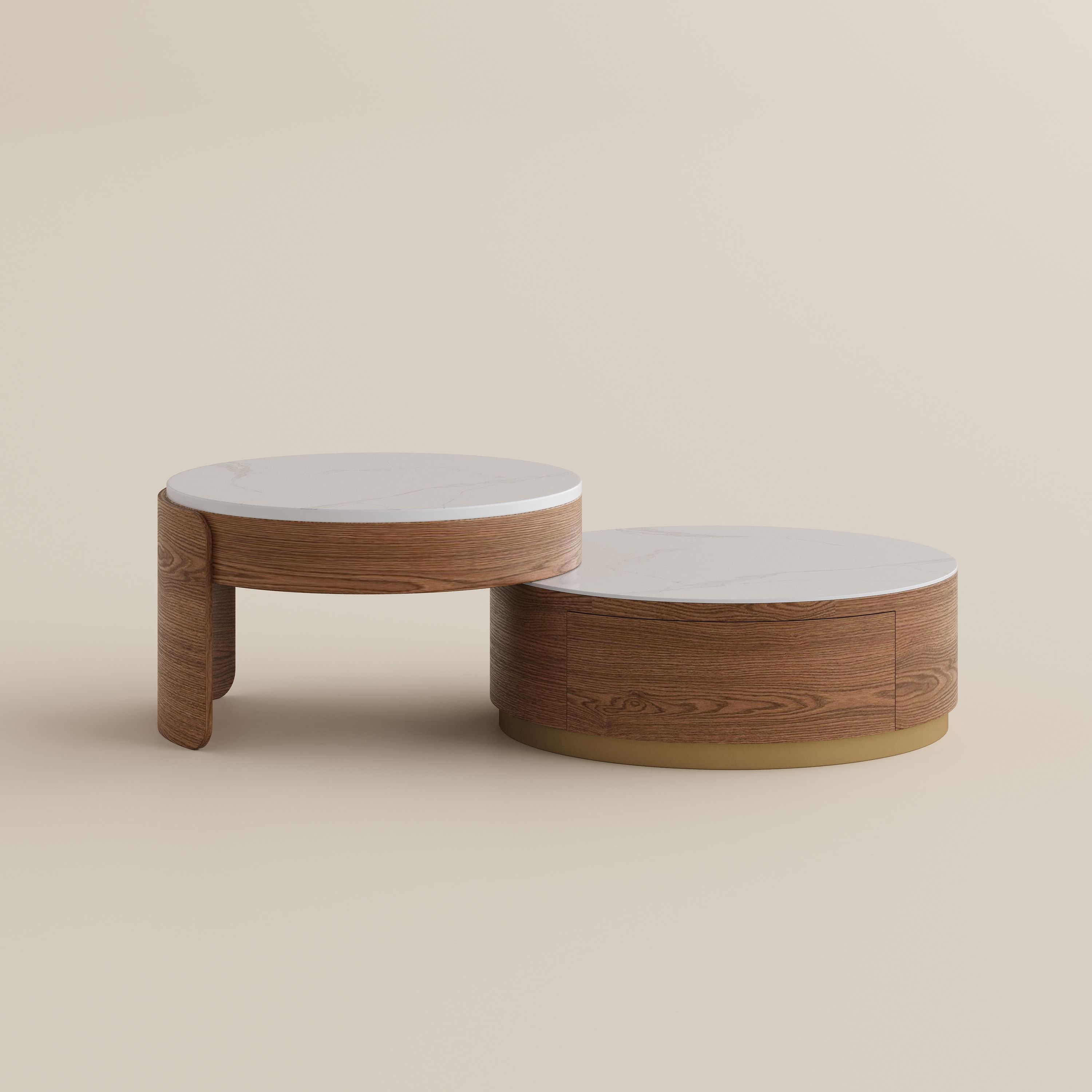 Nesting Walnut MDF Coffee Tables