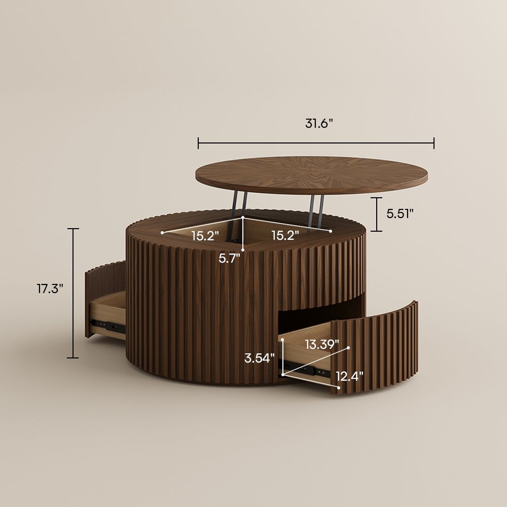 Wood Dark Walnut Plywood Coffee Tables