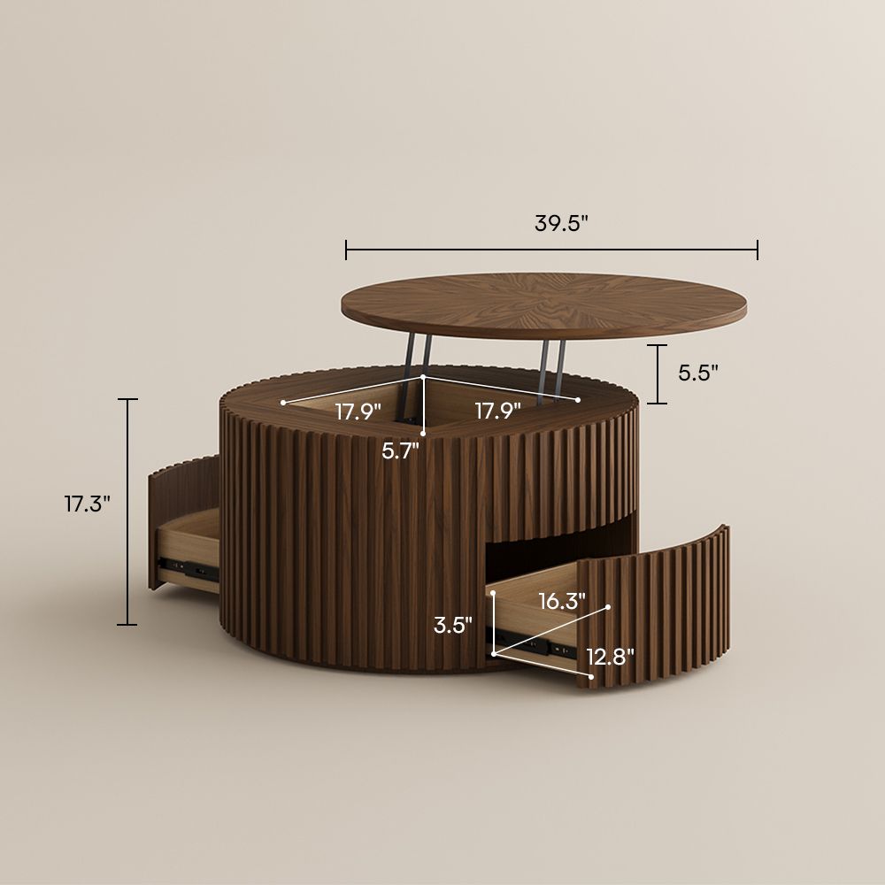 Brown Dark Walnut Plywood Coffee Tables