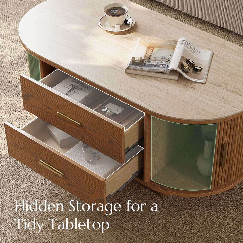 Mid Century Modern Walnut Color Plywood Coffee Tables