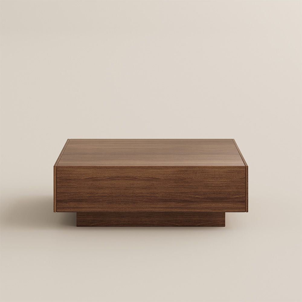 Square Walnut MDF Coffee Tables