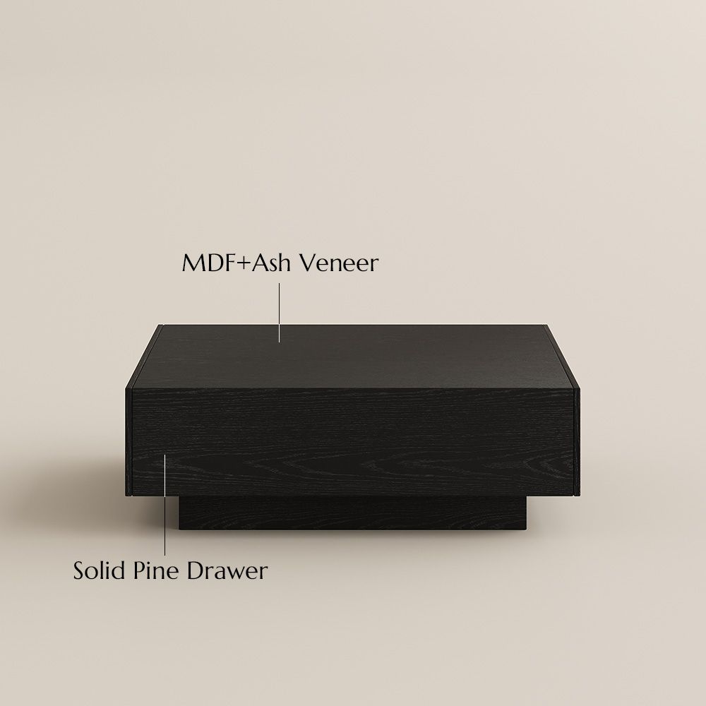 Square Black MDF Coffee Tables
