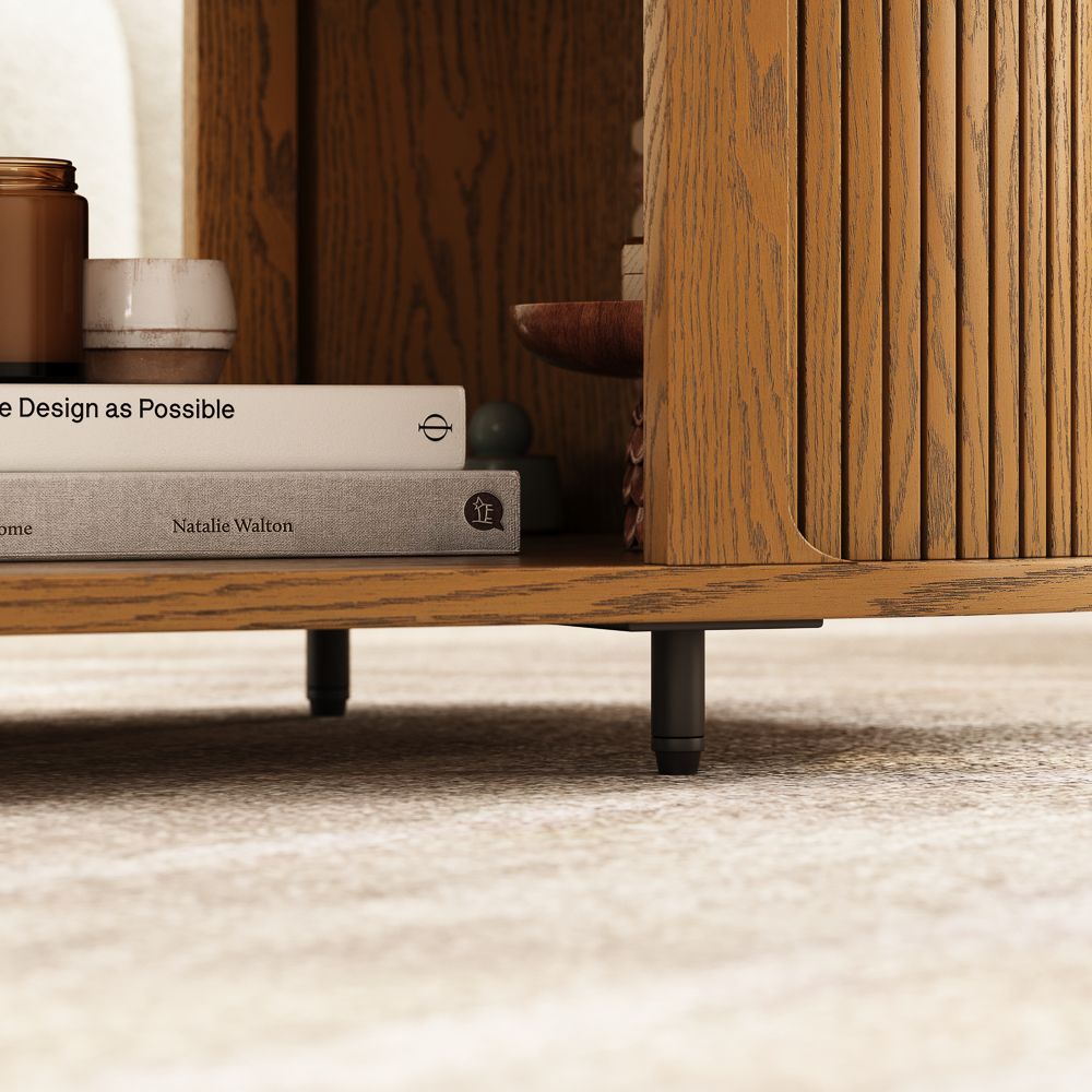 with Storage Walnut Color Plywood Coffee Tables