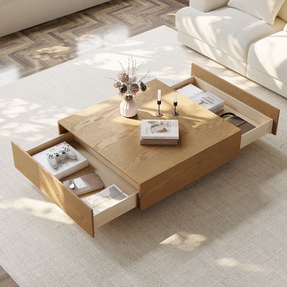 Natural Engineered Wood Coffee Tables