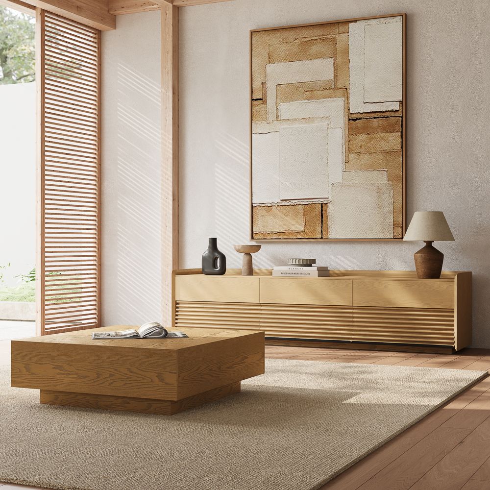 Natural Engineered Wood Coffee Tables