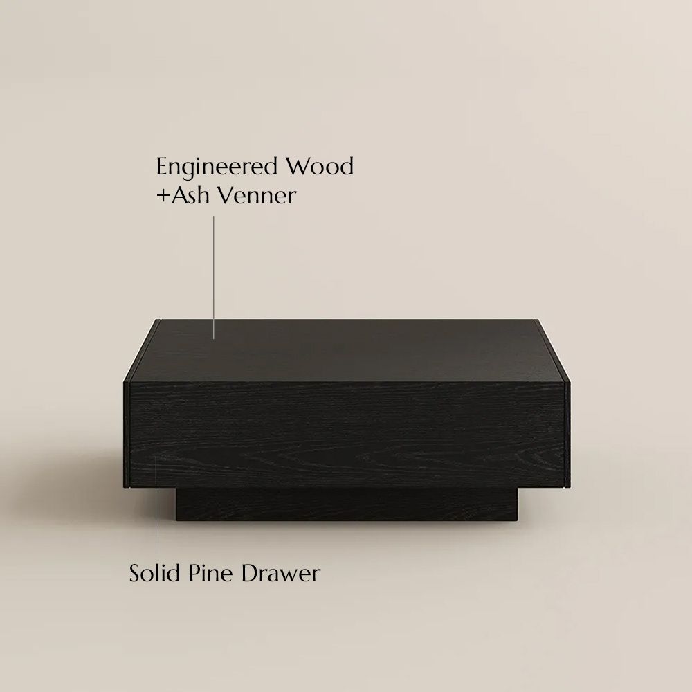 Modern Black Plywood & MDF Living Room Set