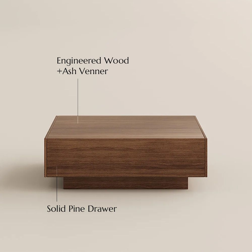 Brown Walnut MDF Coffee Tables