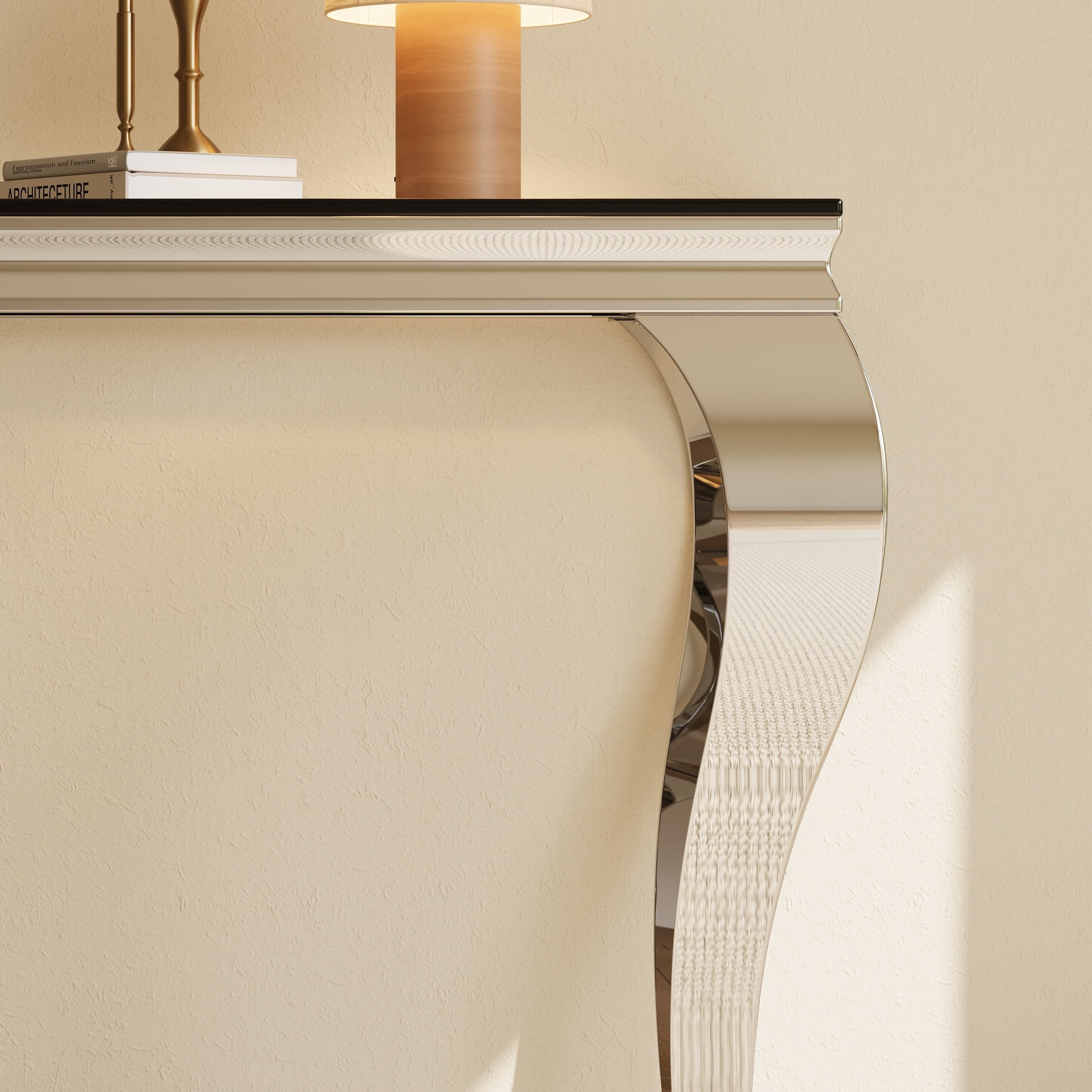 Luxury Glossy Black Console Tables