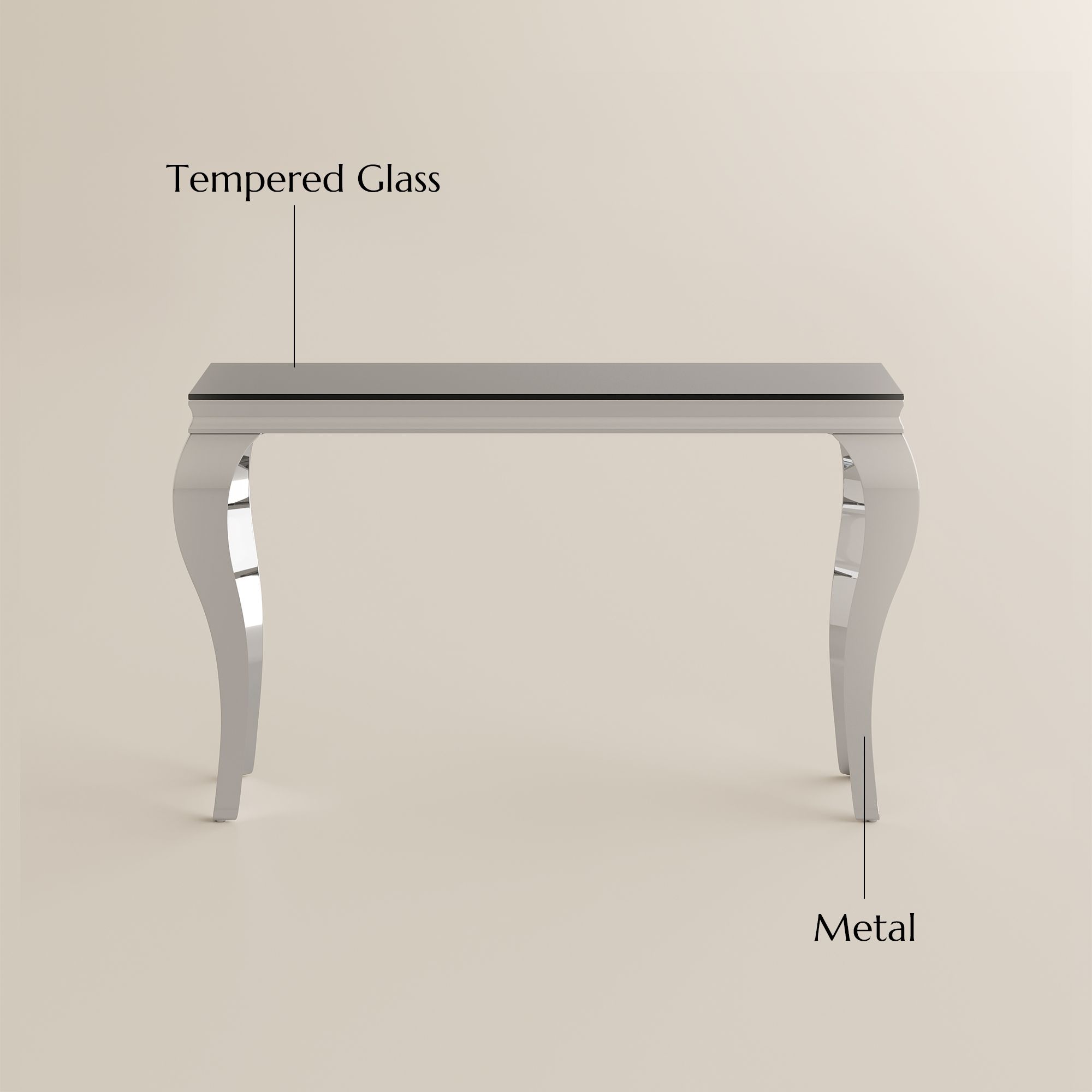 Metal Glossy Black Console Tables