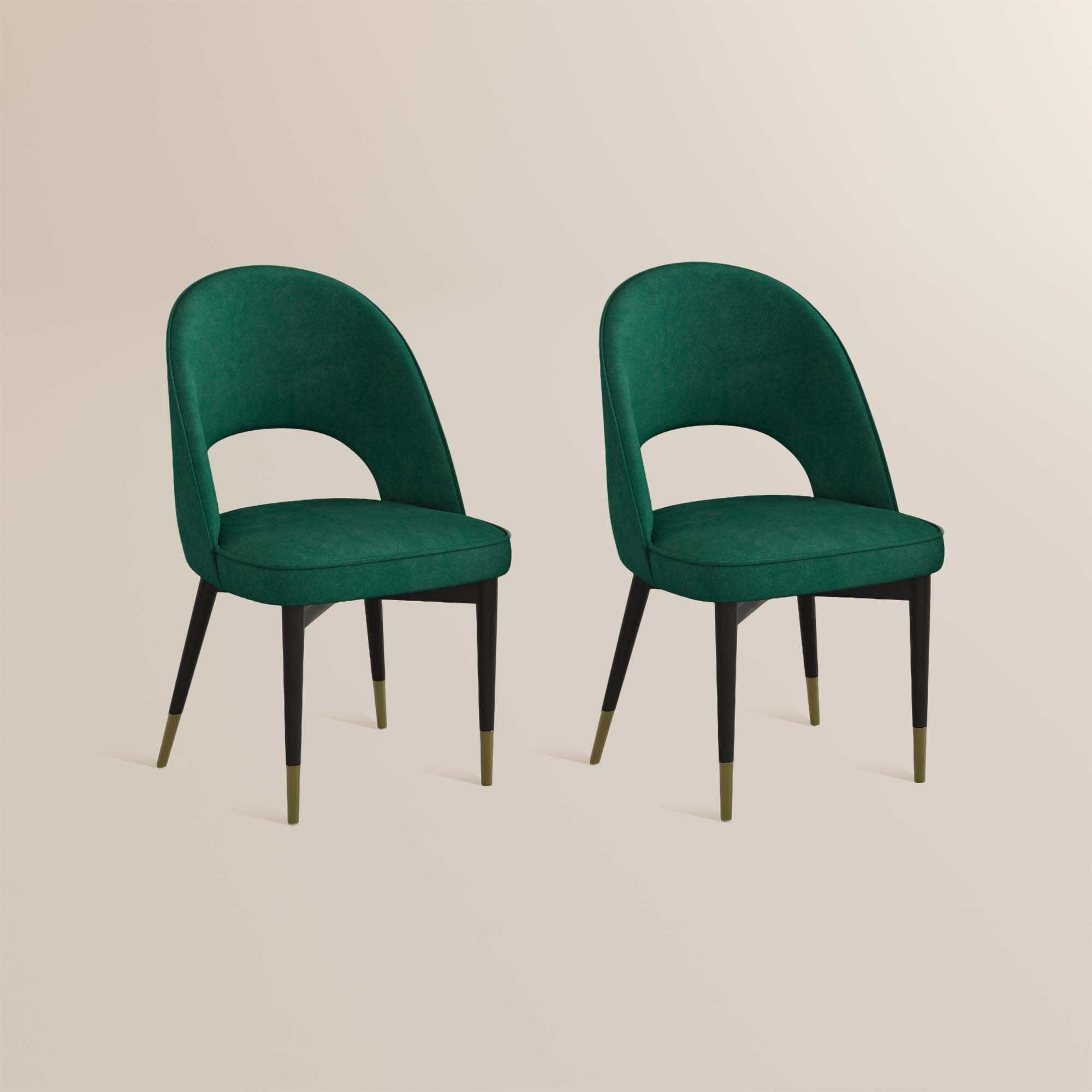 Green Green & Black Flannel Dining Chairs