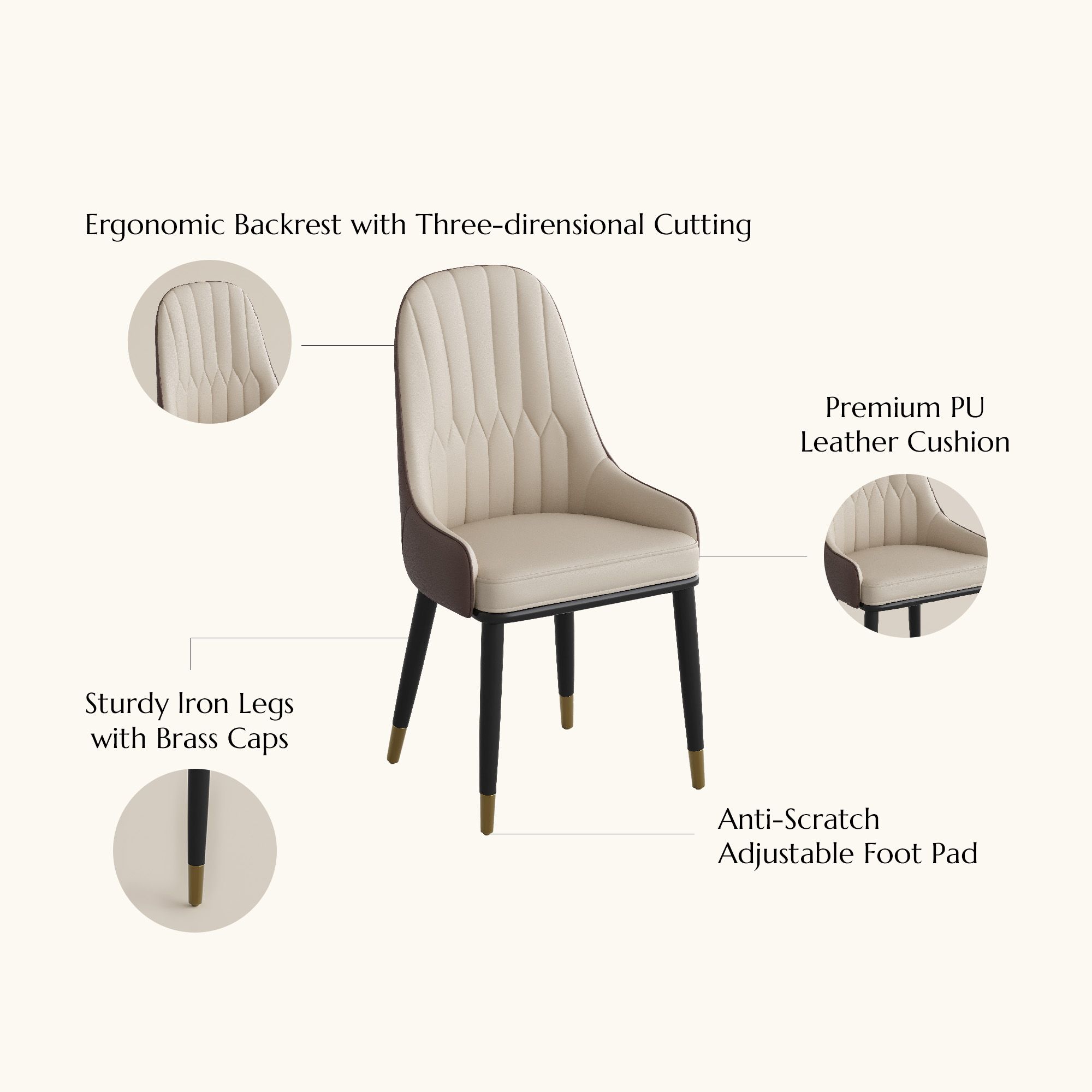 Modern Minimalist White Glossy Sintered Stone Dining Room Set