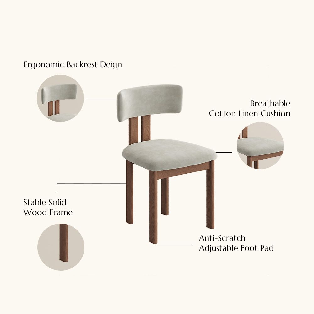 Wood Walnut Color Plywood Dining Room Set