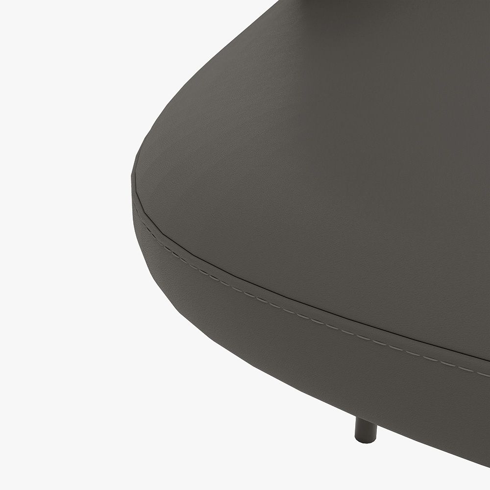 Dark Gray PU Leather Dining Chairs