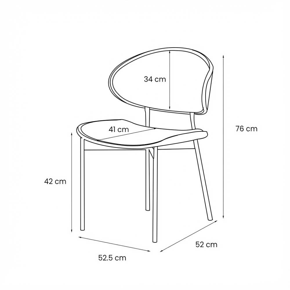 Side Chair White & Walnut PU Leather & Plywood Dining Chairs