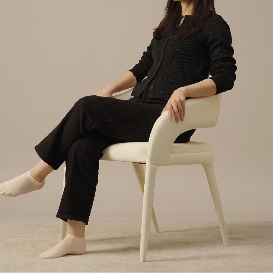 Fully Assembled Beige PU Leather Dining Chairs