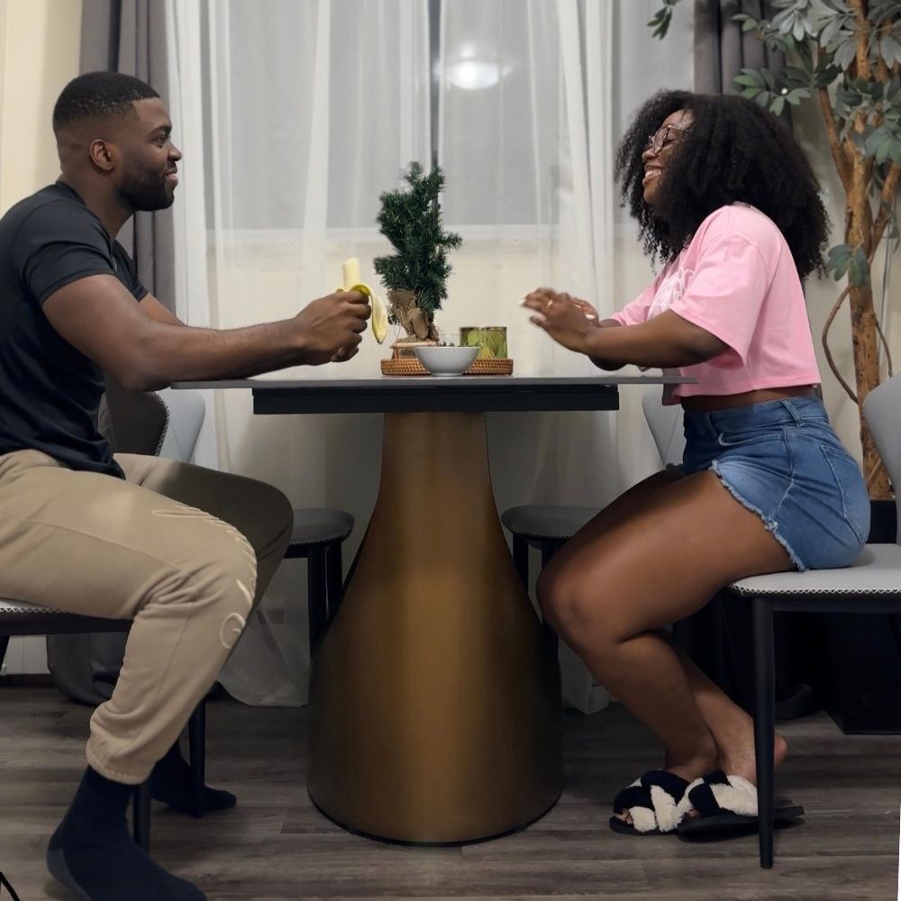 Modern Light Gray & Brown PU Leather Dining Chairs