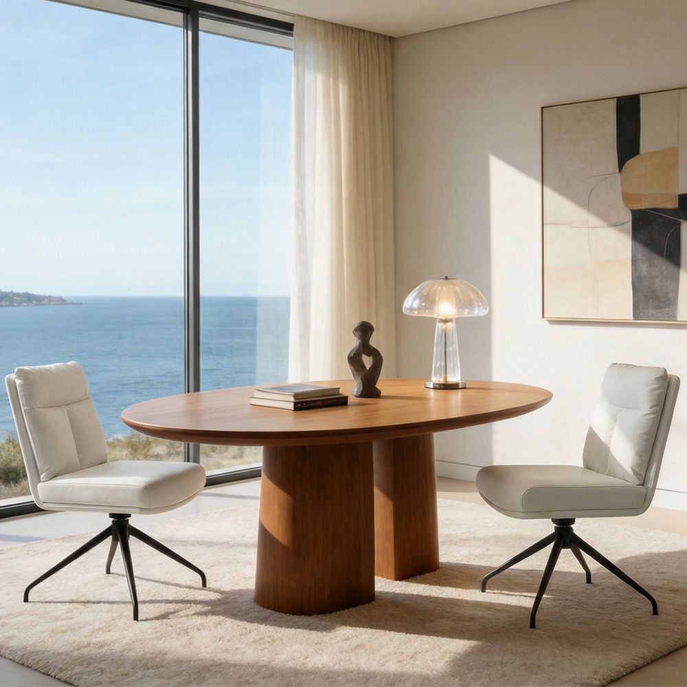 Minimalist White PU Leather Dining Chairs