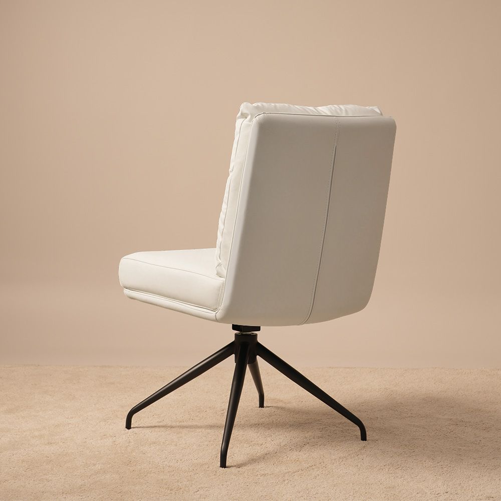 PU Leather White PU Leather Dining Chairs