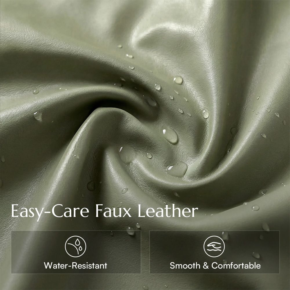 Fully Assembled Green PU Leather Dining Chairs