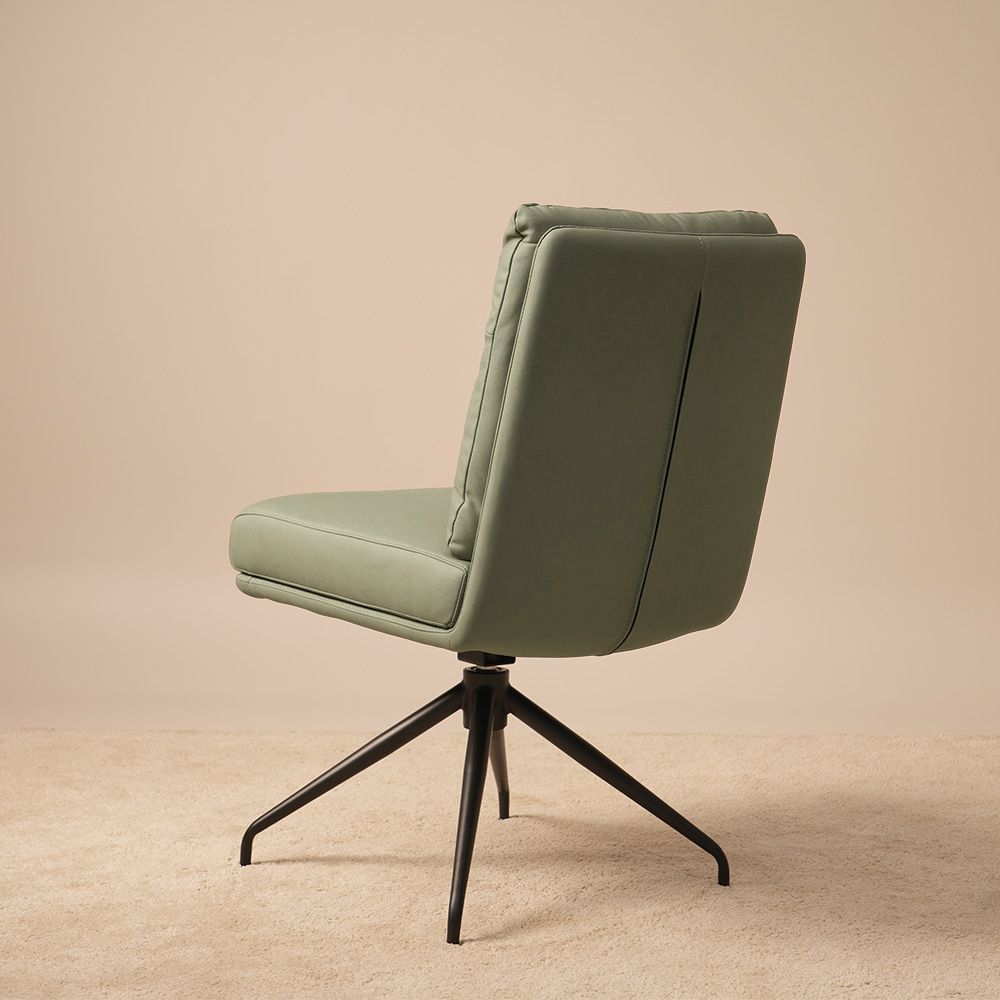Green Green PU Leather Dining Chairs
