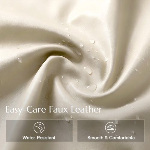 Minimalist White PU Leather Dining Chairs