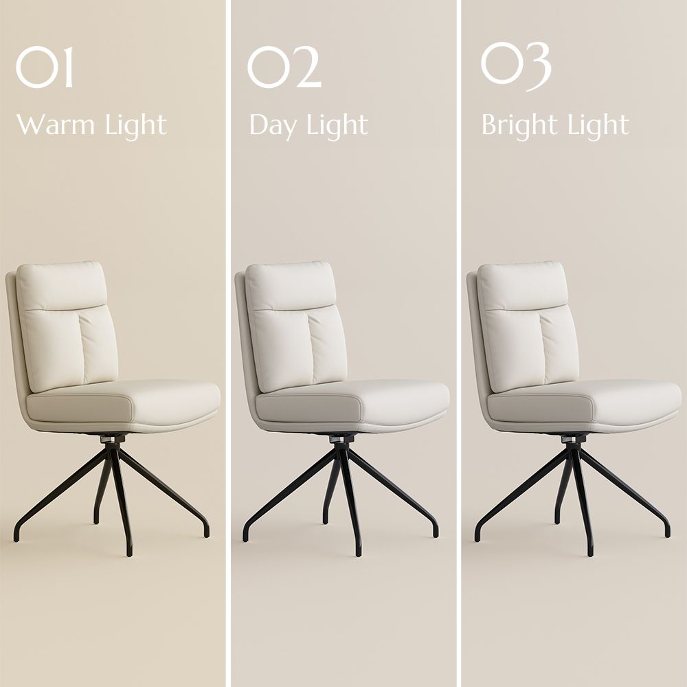 PU Leather White PU Leather Dining Chairs