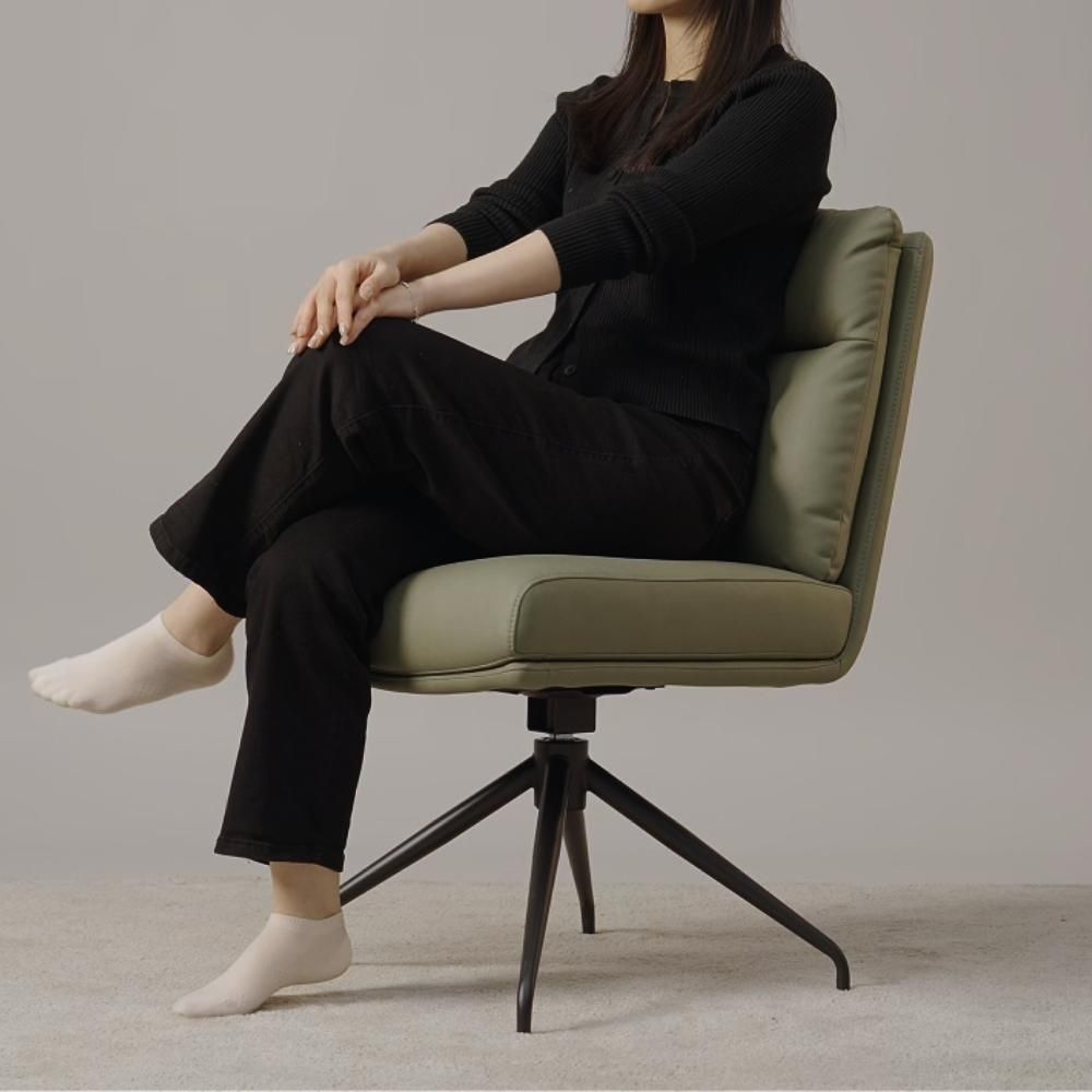 Green Green PU Leather Dining Chairs