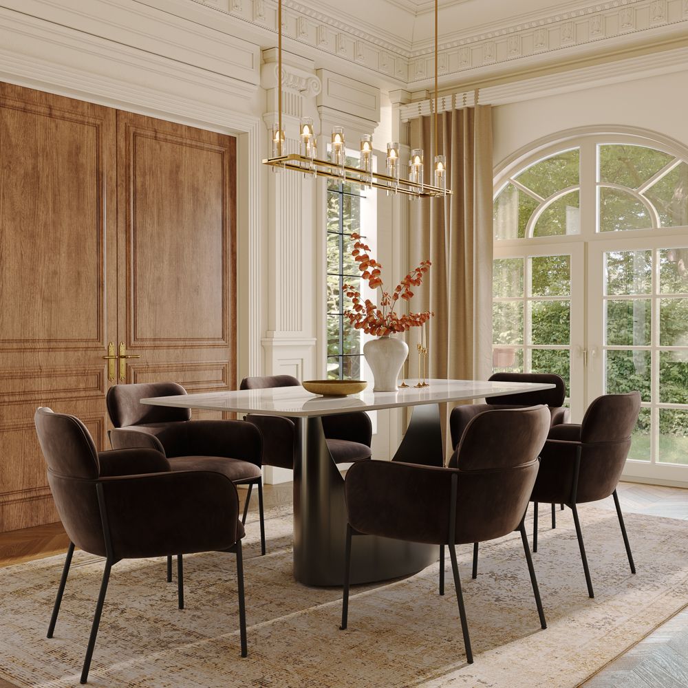 Gray Velvet Dining Chairs