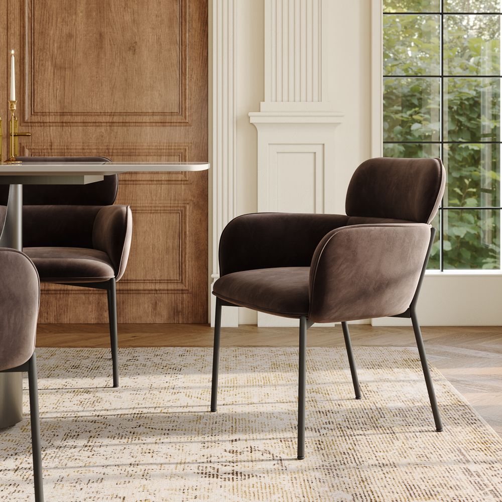 Gray Velvet Dining Chairs