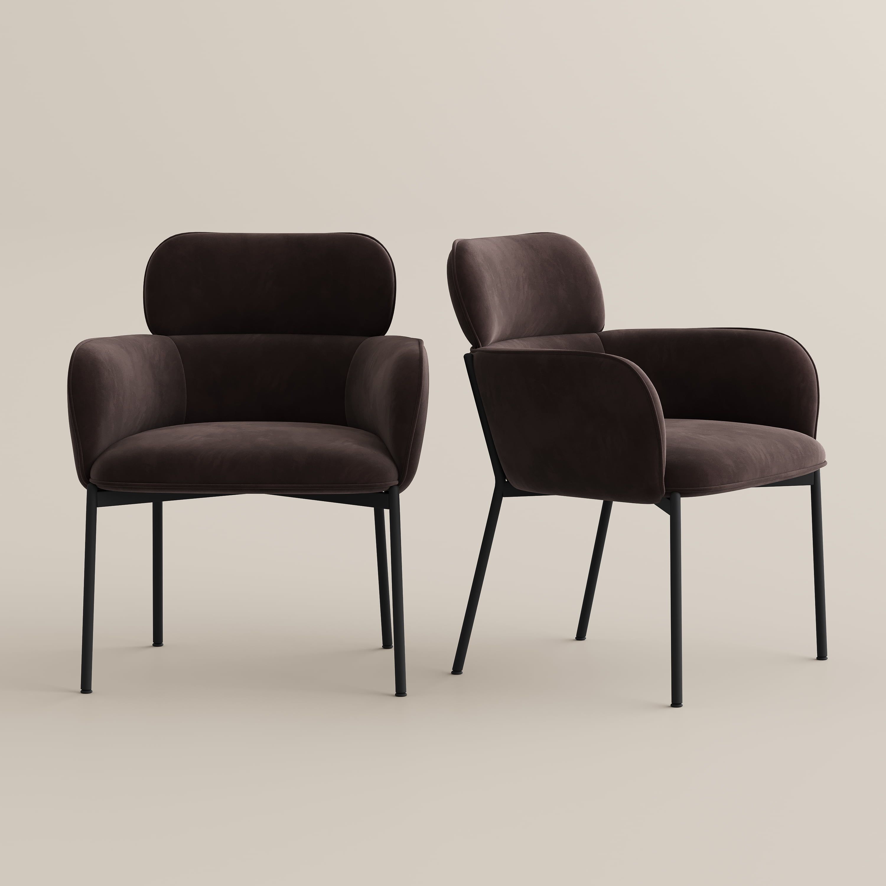 Gray Velvet Dining Chairs