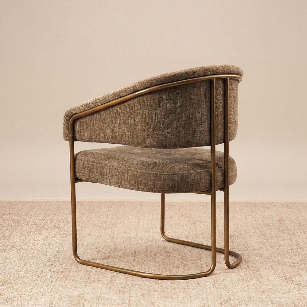 Khaki & Bronze Dining Chairs