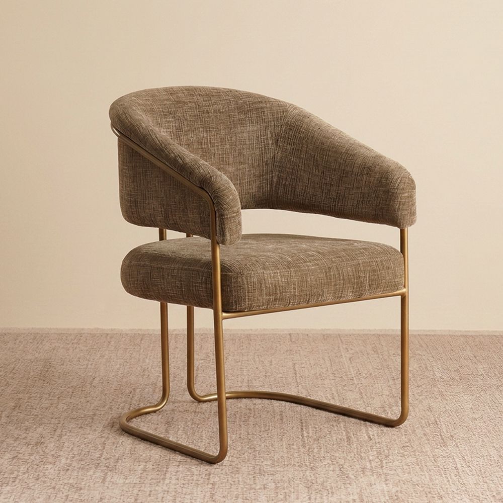 Khaki & Bronze Dining Chairs