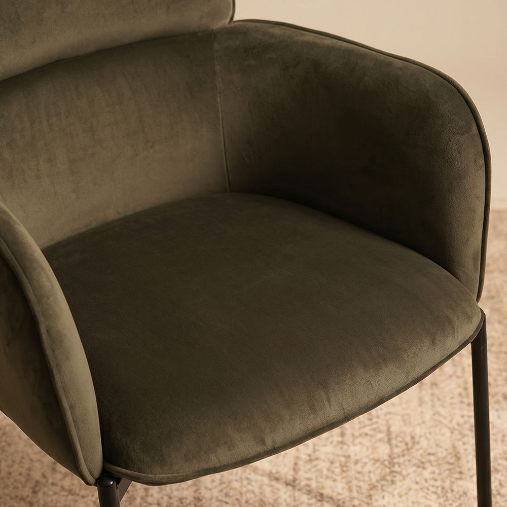 Modern Luxury Gray Velvet Dining Chairs
