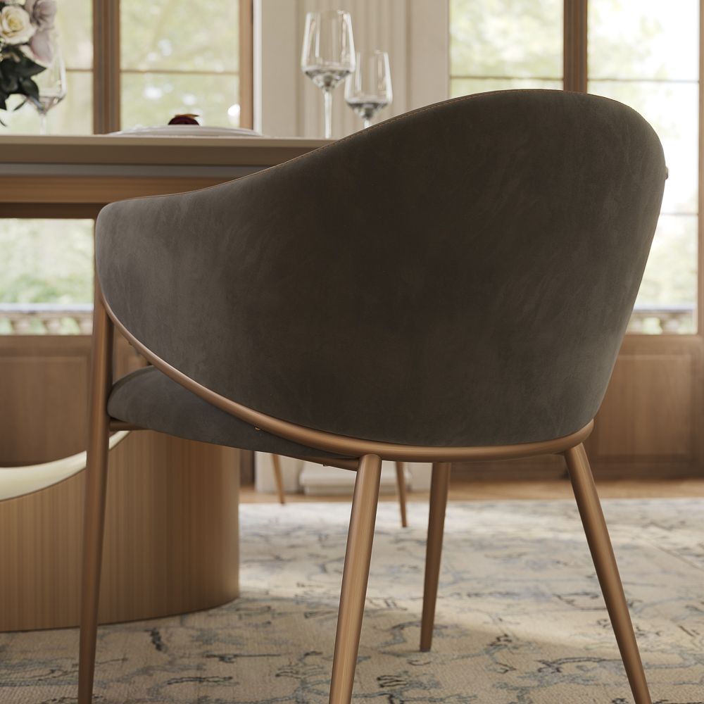 Gray PU Leather Dining Chairs