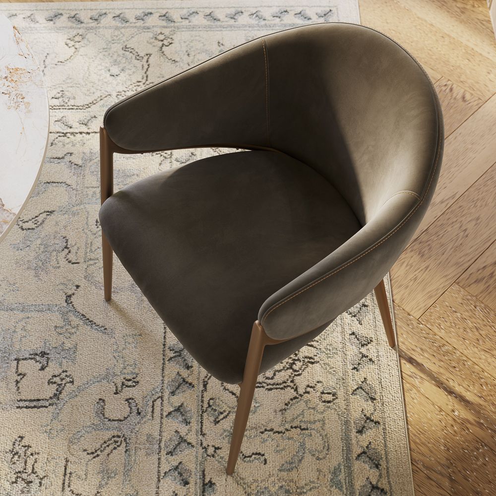 Gray PU Leather Dining Chairs