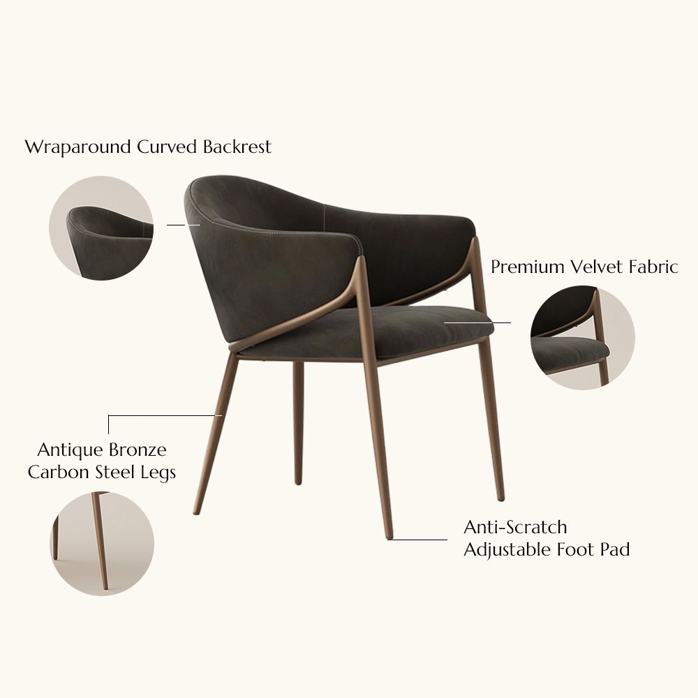 Gray PU Leather Dining Chairs