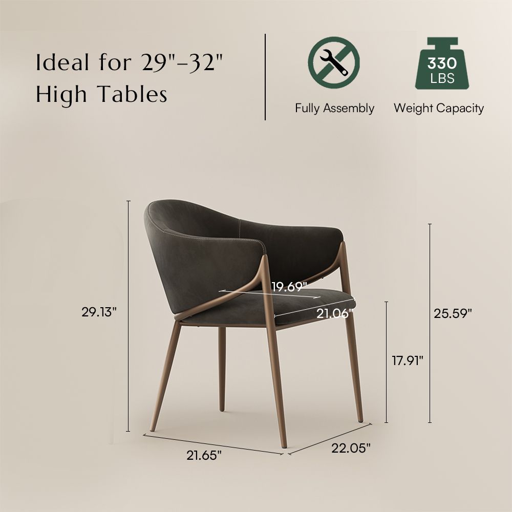 Gray PU Leather Dining Chairs