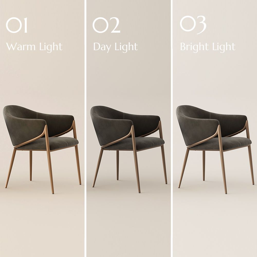 Gray PU Leather Dining Chairs
