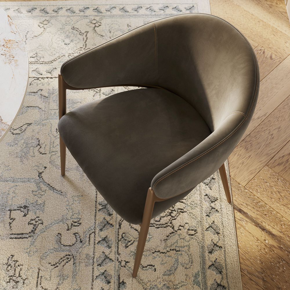 Gray PU Leather Dining Chairs