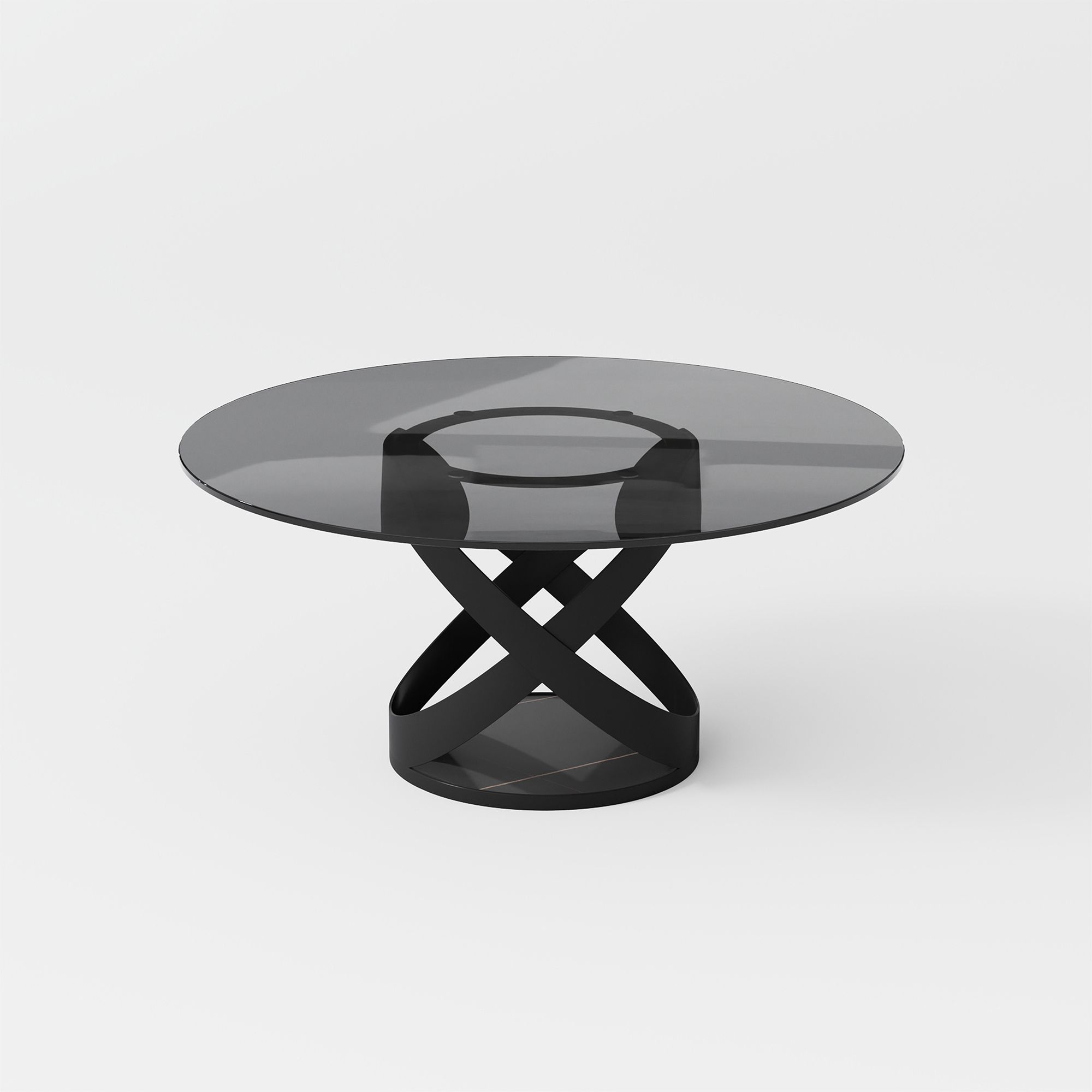 without Lazy Susan Gray Glass Tempered Glass Dining Room Set