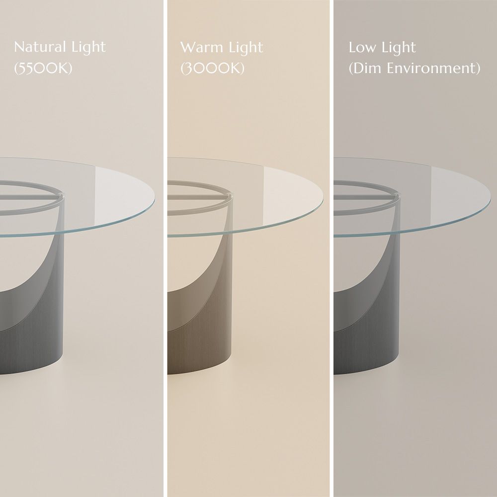 Seats 4 Clear Tempered Glass Dining Room Set