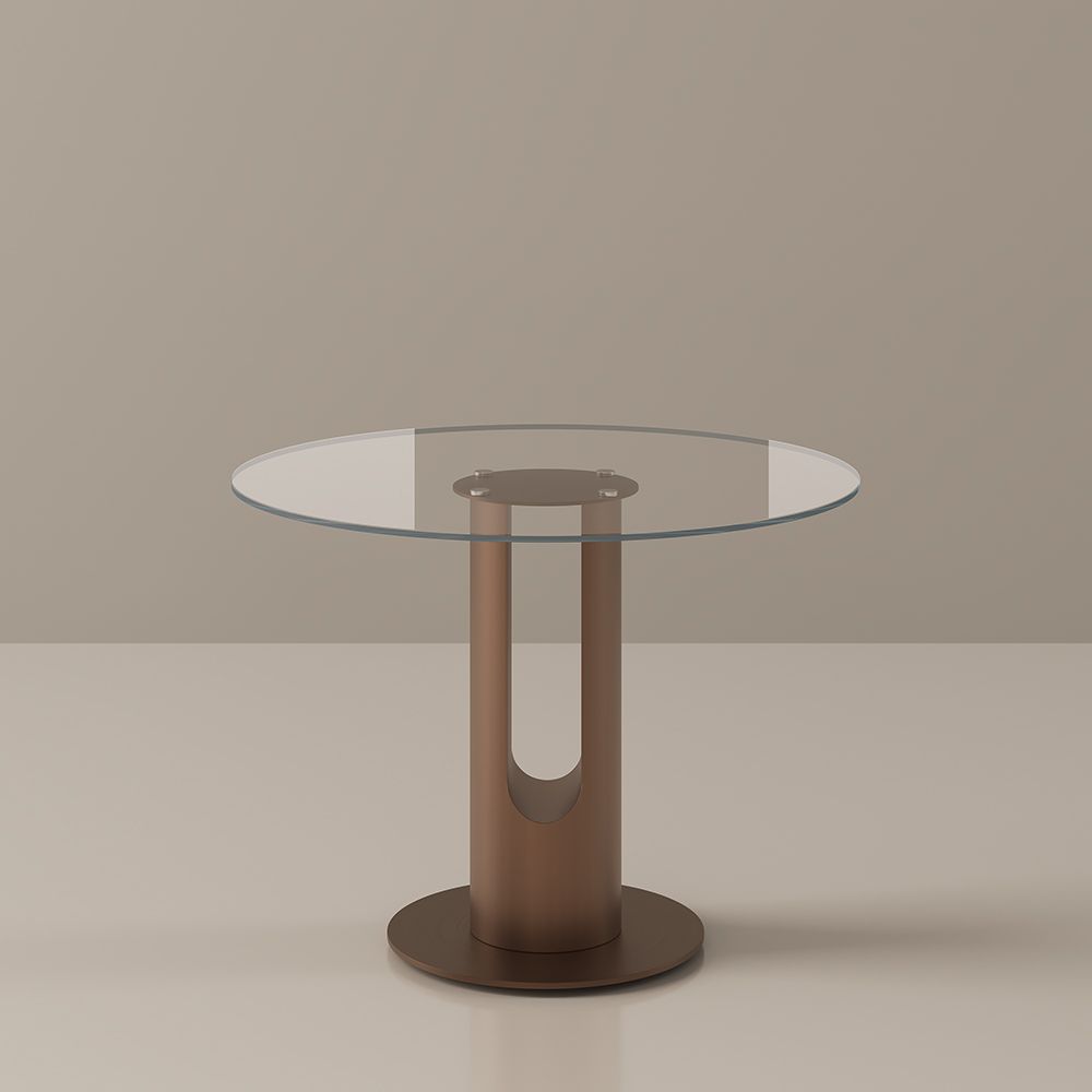 Seats 4 Clear Tempered Glass Dining Room Set