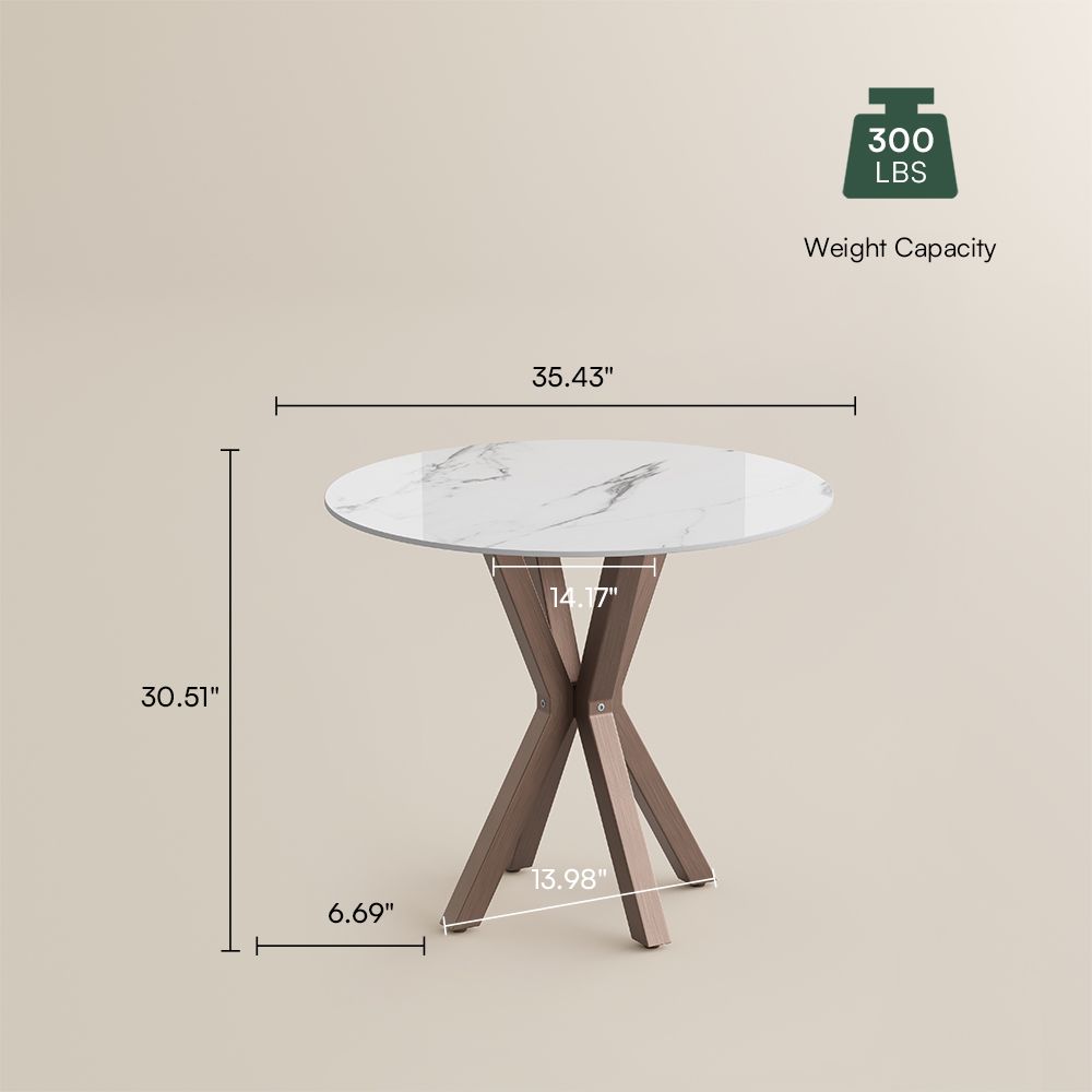 White Glossy Sintered Stone Small Bar & Bistro Tables